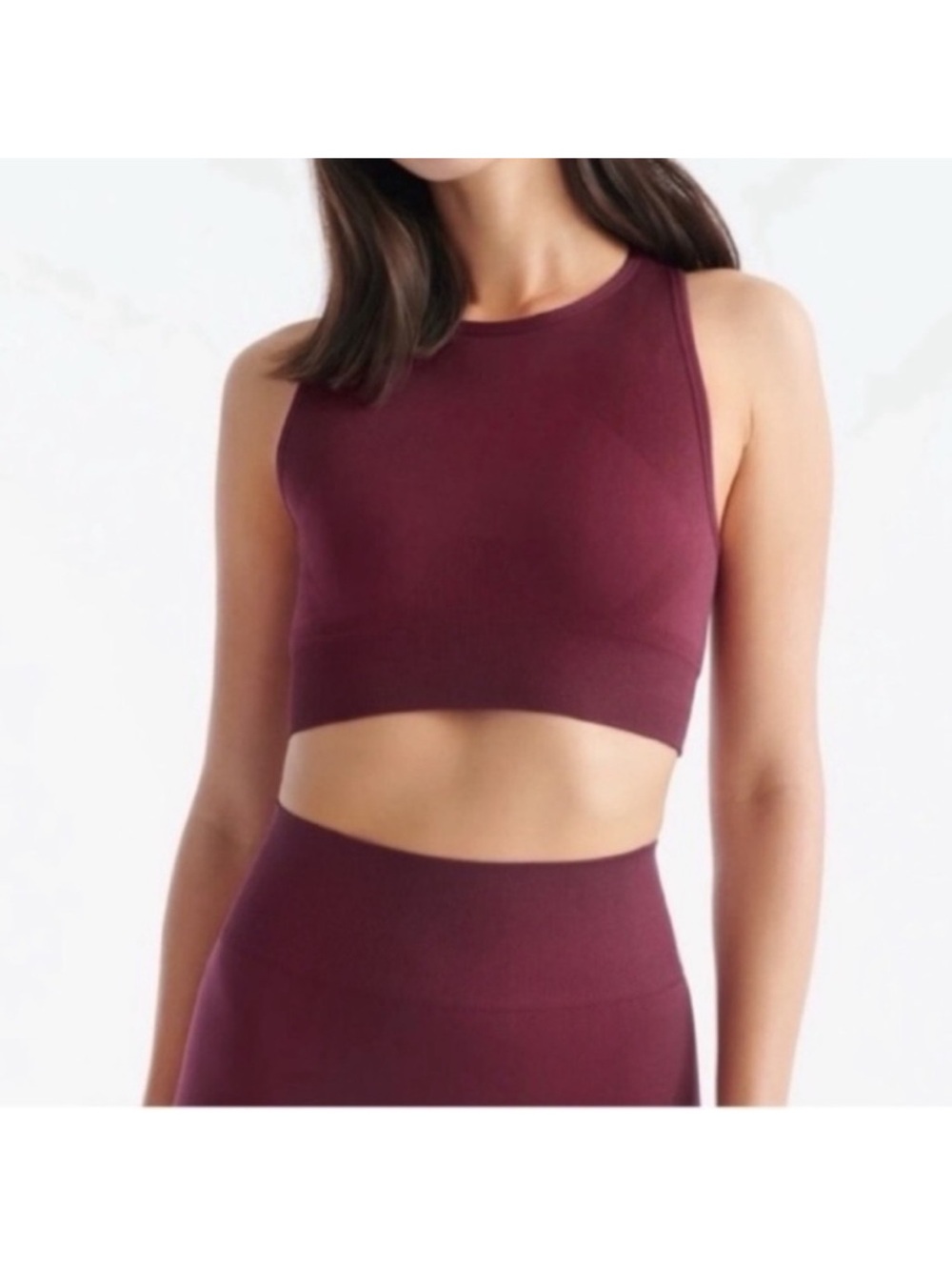 Knix Good to Go High Neck Seamless SportsBra Burgundy Size Small